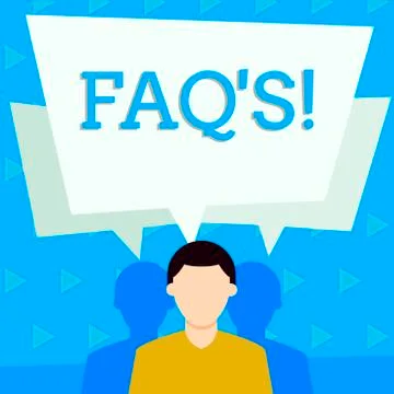 Handwriting text Faq S. Concept meaning list of questions and answers relating Stock Illustration