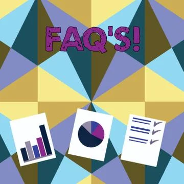 Handwriting text Faq S. Concept meaning list of questions and answers relating Illustrazione stock