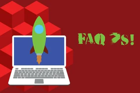 Handwriting text Faq S. Concept meaning list of questions and answers relating Stock Illustration