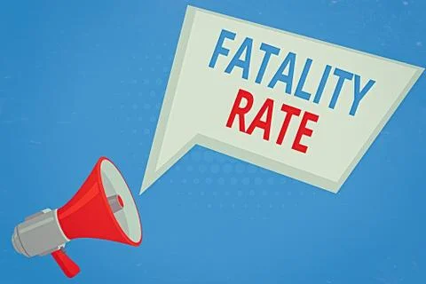 Handwriting text Fatality Rate. Concept meaning calculated number of deaths over Stock Illustration