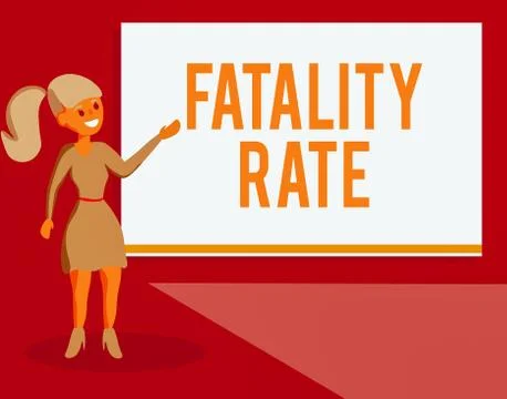 Handwriting text Fatality Rate. Concept meaning calculated number of deaths over Stock Illustration