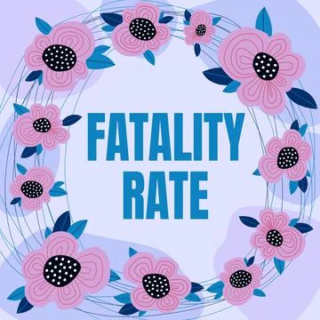 Handwriting text Fatality Rate. Internet Concept calculated number of deaths Stock Illustration