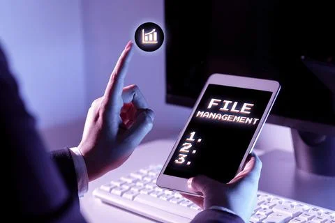 Handwriting text File Managementcomputer program that provides user interface to Stock Photos