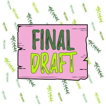 Handwriting text Final Draft. Concept meaning final version of something after a Stock Illustration