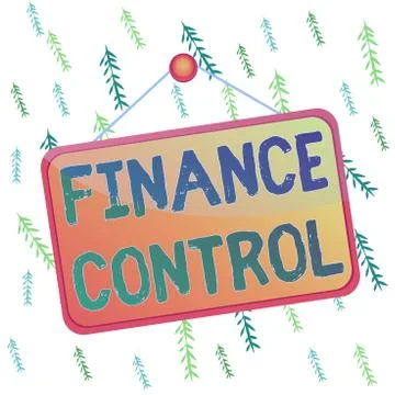 Handwriting text Finance Control. Concept meaning procedures that are 스톡 일러스트