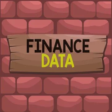 Handwriting text Finance Data. Concept meaning formal records of the financial 库存插图