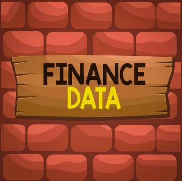 Handwriting text Finance Data. Concept meaning formal records of the financial 库存插图