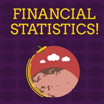 Handwriting text Financial Statistics. Concept meaning Comprehensive Set of Illustrazione stock