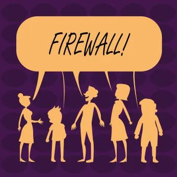 Handwriting text Firewall. Concept meaning Malware protection prevents internet イラスト素材