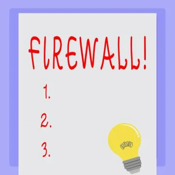 Handwriting text Firewall. Concept meaning Malware protection prevents internet 스톡 일러스트