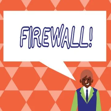 Handwriting text Firewall. Concept meaning Malware protection prevents internet Stock Illustration
