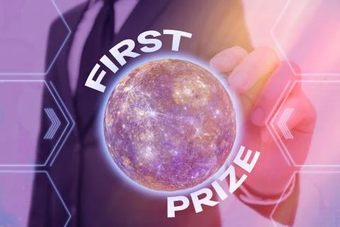 Handwriting text First Prize. Concept meaning most coveted prize that is only 写真素材