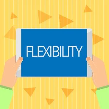 Handwriting text Flexibility. Concept meaning Quality of bending modified easily Stock Illustration