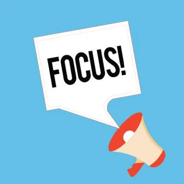 Handwriting text Focus. Concept meaning state or quality of having or produci Stock Illustration