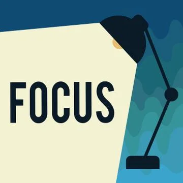 Handwriting text Focus. Concept meaning state quality of having or producing Stock Illustration
