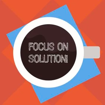 Handwriting text Focus On Solution. Concept meaning powerful practical way to 库存插图