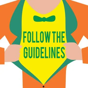 Handwriting text Follow The Guidelines. Concept meaning Manual of Style Follo 스톡 일러스트