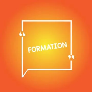 Handwriting text Formation. Concept meaning action of forming or process of Stockillustratie