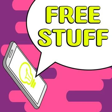 Handwriting text Free Stuff. Internet Concept Any thing that you can have in a Stockillustratie