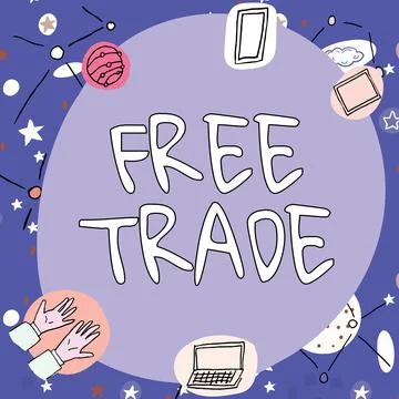 Handwriting text Free Trade. Business concept The ability to buy and sell on Stock Illustration