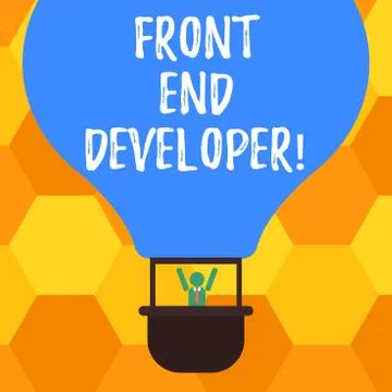 Handwriting text Front End Developer. Concept meaning computer programmer codes Stock Illustration