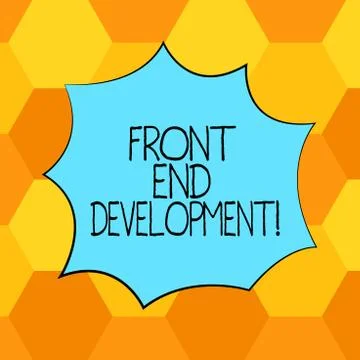 Handwriting text Front End Development. Concept meaning Altering data to 스톡 일러스트