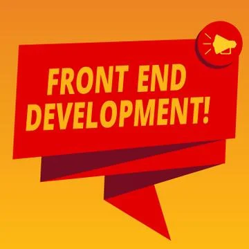 Handwriting text Front End Development. Concept meaning Altering data to 스톡 일러스트