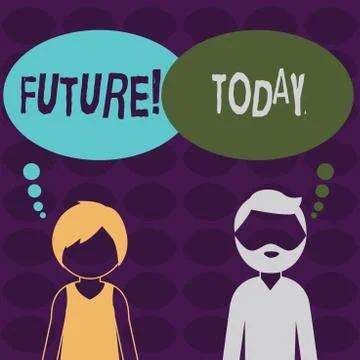 Handwriting text Future. Concept meaning Period of time following the present Ilustración de archivo