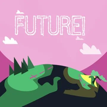Handwriting text Future. Concept meaning Period of time following the present Ilustración de archivo