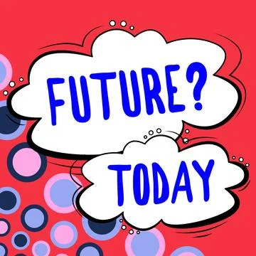 Handwriting text Future. Word Written on Period of time following the present Ilustración de archivo