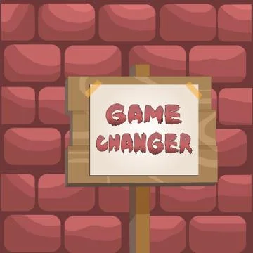 Handwriting text Game Changer. Concept meaning way that effects a major shift in Stock Illustration