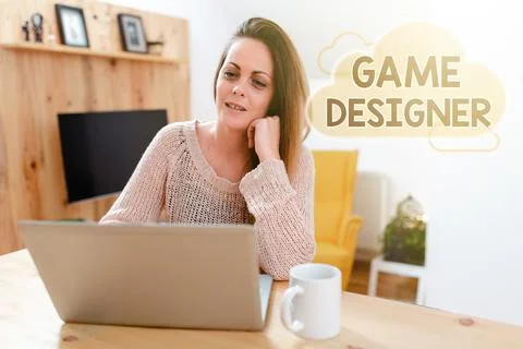 Handwriting text Game Designer. Concept meaning Campaigner Pixel Scripting Stock Photos