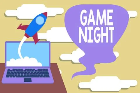 Handwriting text Game Night. Concept meaning event in which folks get together Stock Illustration