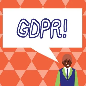 Handwriting text Gdpr. Concept meaning General Data Protection Regulation Illustrazione stock