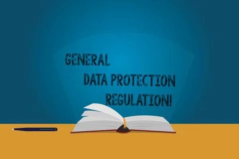 Handwriting text General Data Protection Regulation. Concept meaning Information Stock Illustration