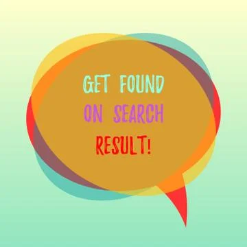 Handwriting text Get Found On Search Result. Concept meaning Search engine Stock Illustration