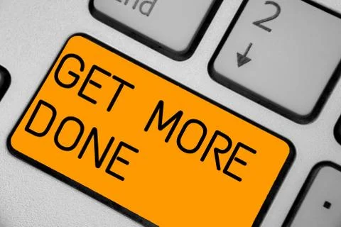 Handwriting text Get More Done. Concept meaning Checklist Organized Time Foto stock