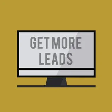 Handwriting text Get More Leads. Concept meaning Inbound Marketing Process of Illustrazione stock