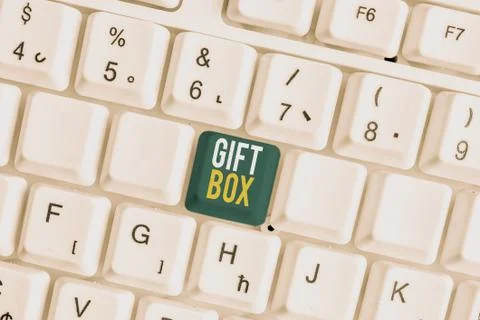 Handwriting text Gift Box. Concept meaning A small cointainer with designs Stock Photos