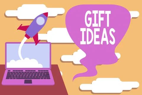 Handwriting text Gift Ideas. Concept meaning a thought or suggestion for giving Stock Illustration