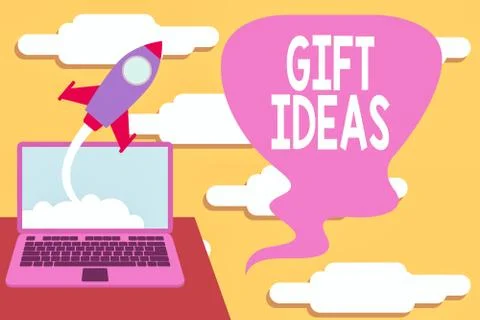 Handwriting text Gift Ideas. Concept meaning a thought or suggestion for giving Stock Illustration