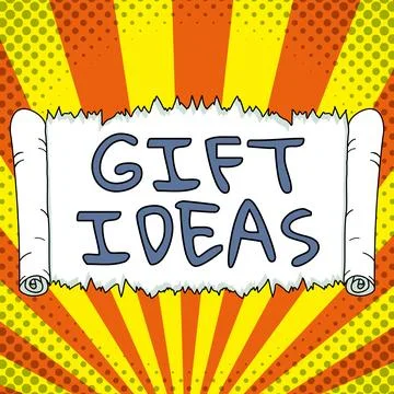 Handwriting text Gift Ideas. Conceptual photo a thought or suggestion for giving Illustrazione stock