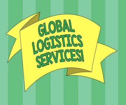 Handwriting text Global Logistics Services. Concept meaning Connects critical Illustrazione stock