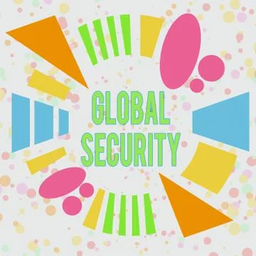 Handwriting text Global Security. Concept meaning protection of the world Stock Illustration