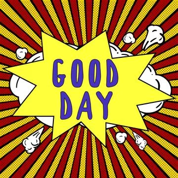 Handwriting text Good Day. Business showcase Enjoying the moment with great Stock-Illustration