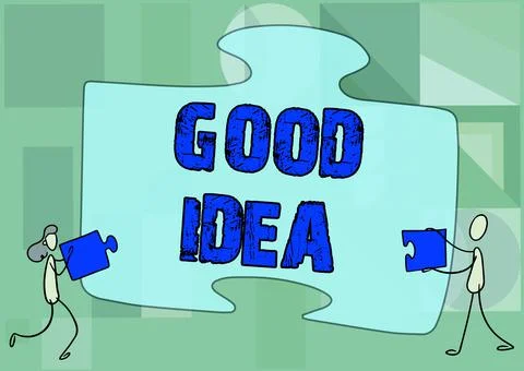 Handwriting text Good Idea. Concept meaning an excellent suggestion and plan for 스톡 일러스트
