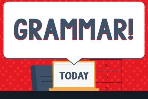 Handwriting text Grammar. Concept meaning whole system structure language syntax Stock Illustration