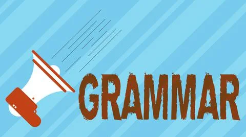 Handwriting text Grammar. Internet Concept whole system and structure of a Stock Illustration
