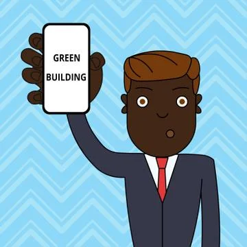 Handwriting text Green Building. Concept meaning A structure that is Ilustración de archivo