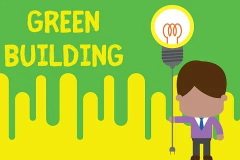 Handwriting text Green Building. Concept meaning A structure that is Ilustración de archivo